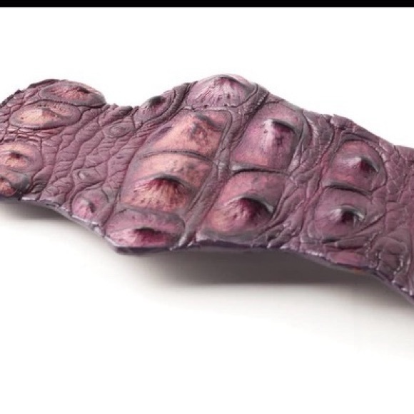 New! Via La Moda Genuine Nile Crocodile Belt - Picture 10 of 12